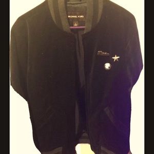 Micheal Kors Black Varsity Jacket Size S Men